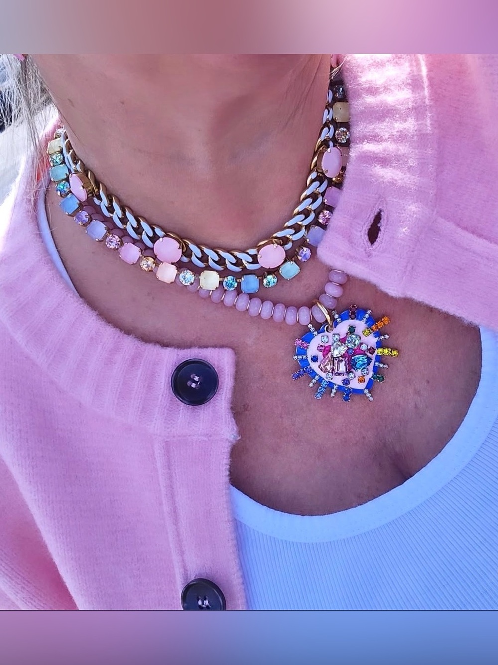 NWT TOVA LIRAEL HEART NECKLACE Fairy Dust Collection - Picture 9 of 12